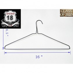 Black  Wire Coat Hangers (12.5G) 16"
